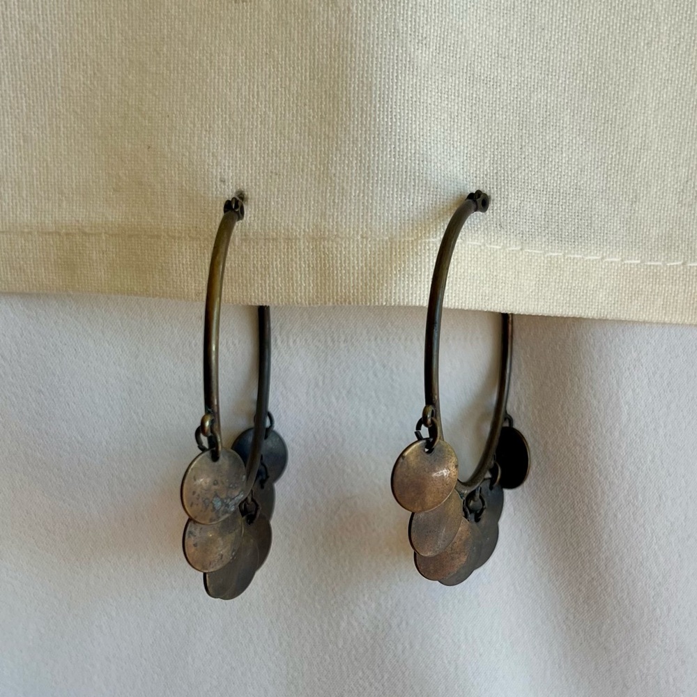 Vintage Robert Rose Hoop Earrings - Picture 2 of 16
